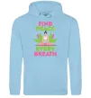 Женская толстовка (худи) Find peace Голубой фото