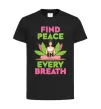 Детская футболка Find peace Черный фото