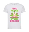 Детская футболка Find peace Белый фото
