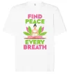 Футболка Оверсайз Find peace Белый фото