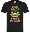 Мужская футболка Find peace Черный фото