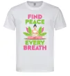 Мужская футболка Find peace Белый фото