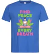 Мужская футболка Find peace Ярко-синий фото