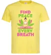 Мужская футболка Find peace Лимонный фото