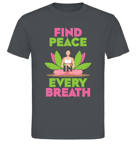 Мужская футболка Find peace Графит фото