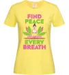 Женская футболка Find peace Лимонный фото