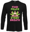 Лонгслив Find peace Черный Лонгслив Find peace Черный фото