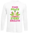Лонгслив Find peace Белый Лонгслив Find peace Белый фото