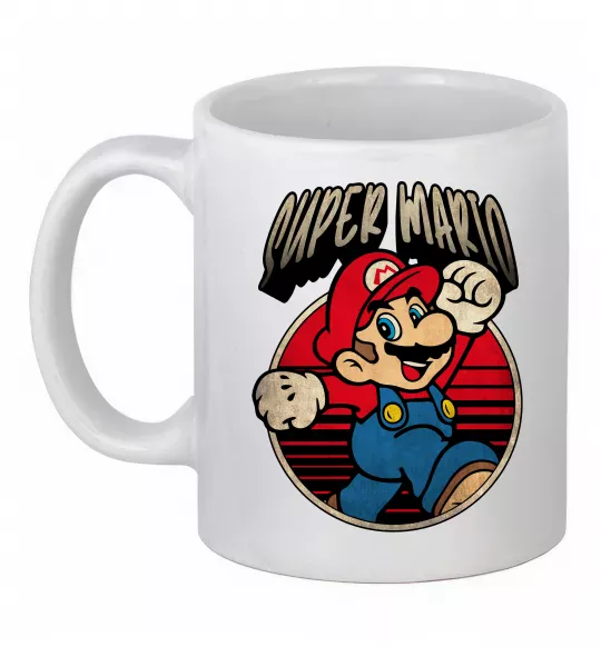 Чашка керамічна Super Mario retro Білий фото