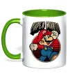 Чашка с цветной ручкой Super Mario retro Зеленый фото