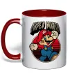 Чашка с цветной ручкой Super Mario retro Красный фото