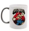 Чашка с цветной ручкой Super Mario retro Серебро фото