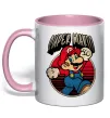 Чашка с цветной ручкой Super Mario retro Нежно розовый фото