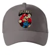 Кепка Super Mario retro Серый фото