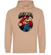 Женская толстовка (худи) Super Mario retro Песочный фото