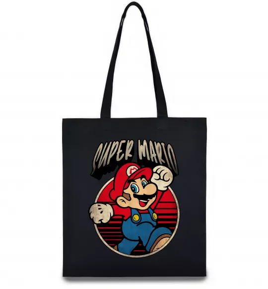 Эко-сумка Super Mario retro Черный фото