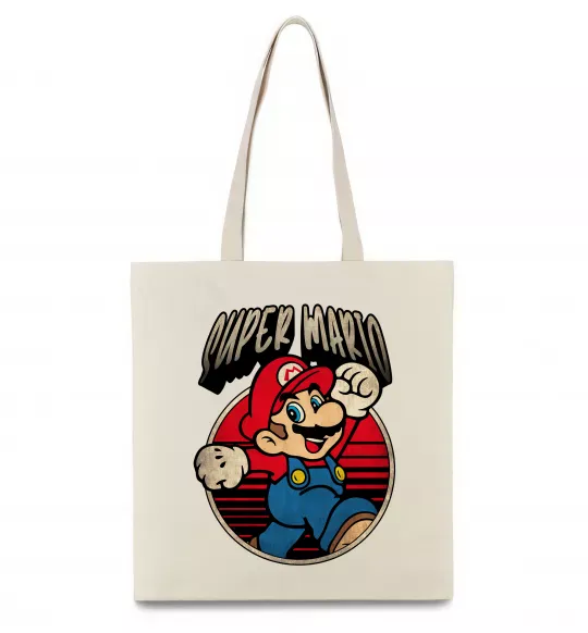 Эко-сумка Super Mario retro Бежевый фото