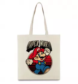 Эко-сумка Super Mario retro Бежевый фото