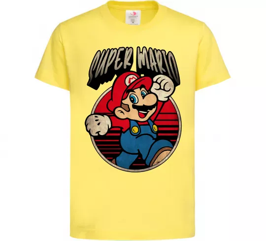 Дитяча футболка Super Mario retro Лимонний фото