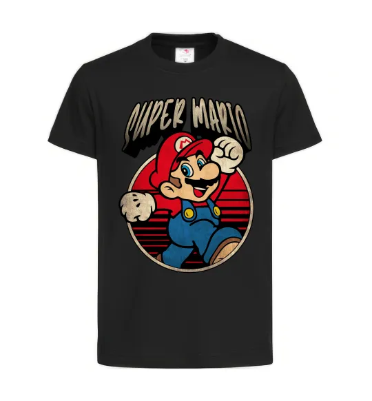 Детская футболка Super Mario retro Черный фото