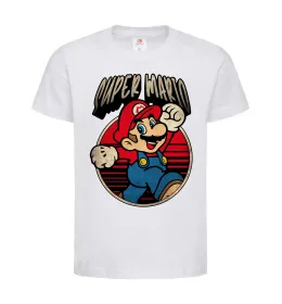 Детская футболка Super Mario retro Белый фото