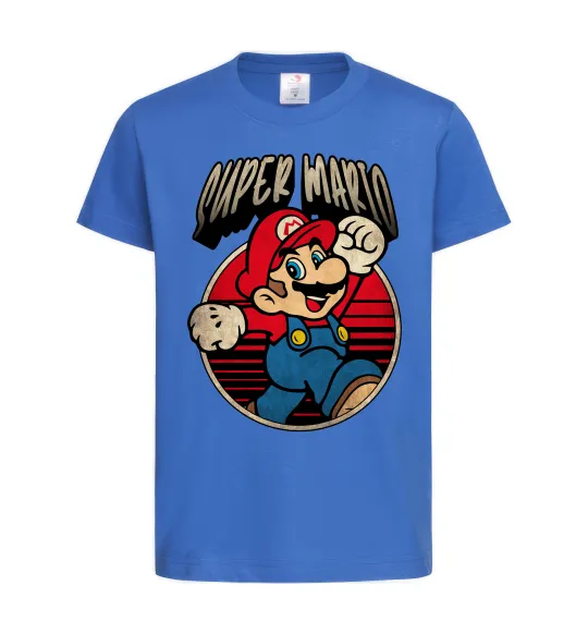 Детская футболка Super Mario retro Ярко-синий фото