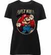 Женская премиум футболка Super Mario retro Черный фото