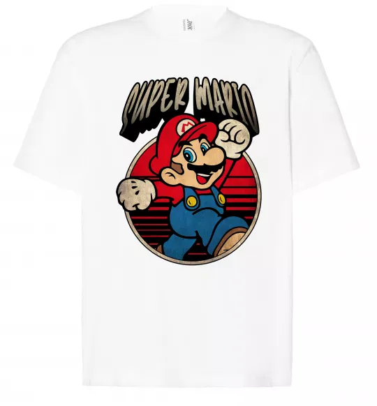 Футболка Оверсайз Super Mario retro Білий фото