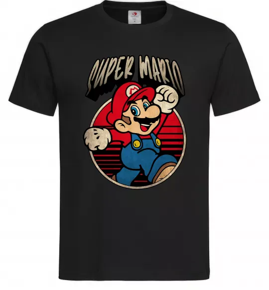 Мужская футболка Super Mario retro Черный фото