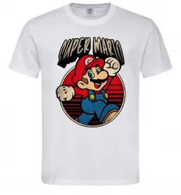 Мужская футболка Super Mario retro Белый фото
