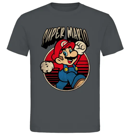Мужская футболка Super Mario retro Графит фото