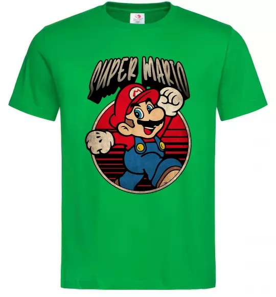 Мужская футболка Super Mario retro Зеленый фото