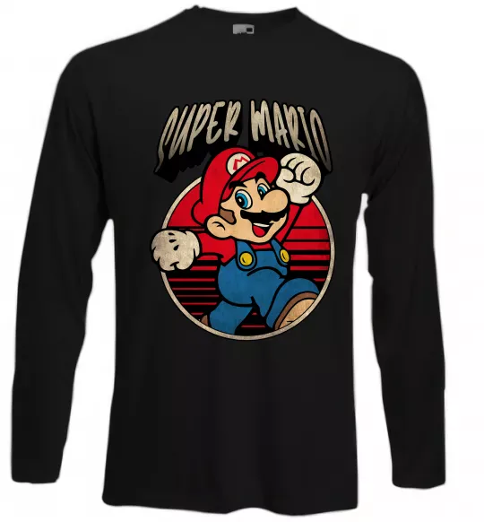 Лонгслив Super Mario retro Черный фото