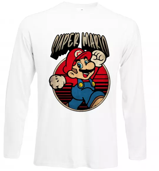 Лонгслив Super Mario retro Белый фото