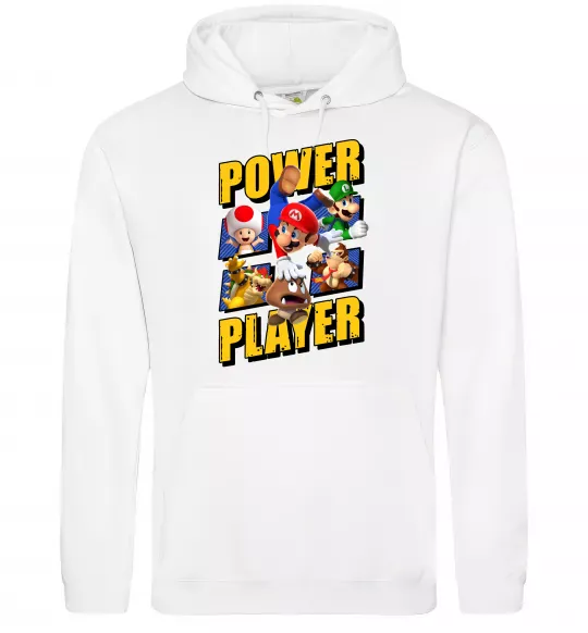 Чоловіча толстовка (худі) Power Player Білий фото