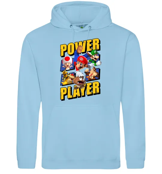 Чоловіча толстовка (худі) Power Player Блакитний фото