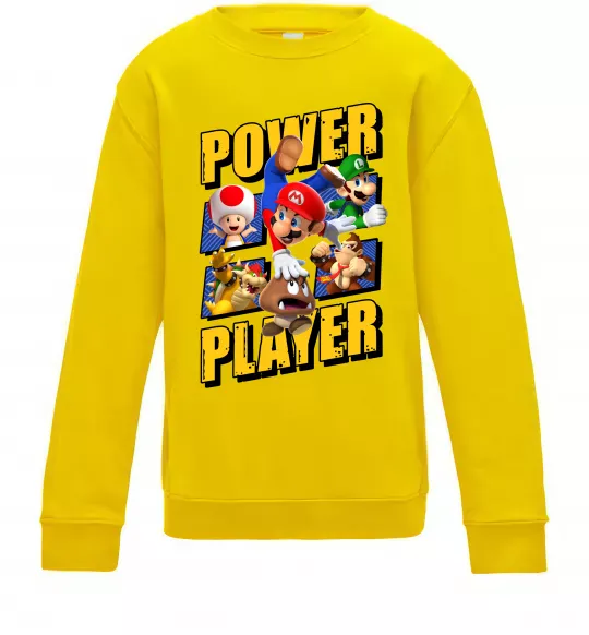 Дитячий світшот Power Player Сонячно жовтий фото