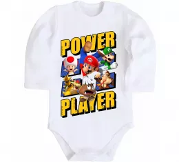 Детский боди Power Player Белый фото