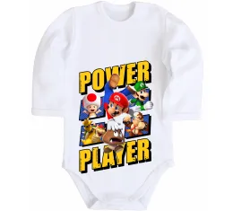 Дитячий бодік Power Player Білий фото