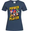 Жіноча футболка Power Player Темно-синій фото