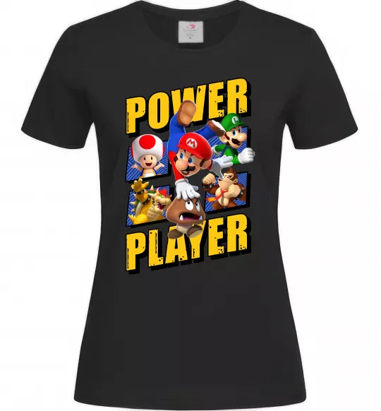 Жіноча футболка Power Player Чорний фото