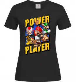 Жіноча футболка Power Player Чорний фото