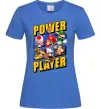 Жіноча футболка Power Player Яскраво-синій фото