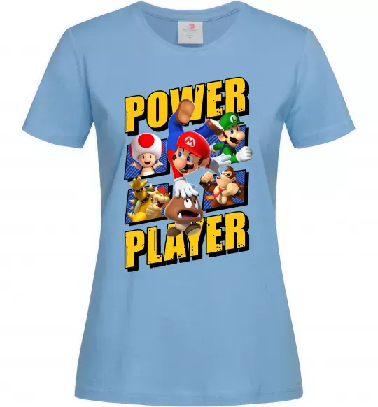 Жіноча футболка Power Player Блакитний фото