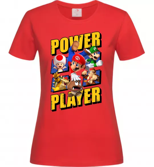 Жіноча футболка Power Player Червоний фото