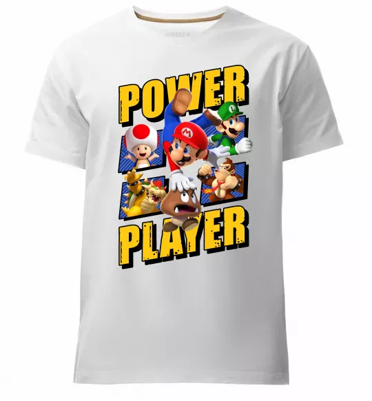 Чоловіча преміум футболка Power Player Білий фото