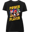 Женская премиум футболка Power Player Черный фото