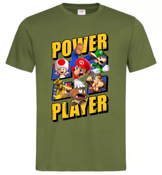 Чоловіча футболка Power Player Оливковий фото
