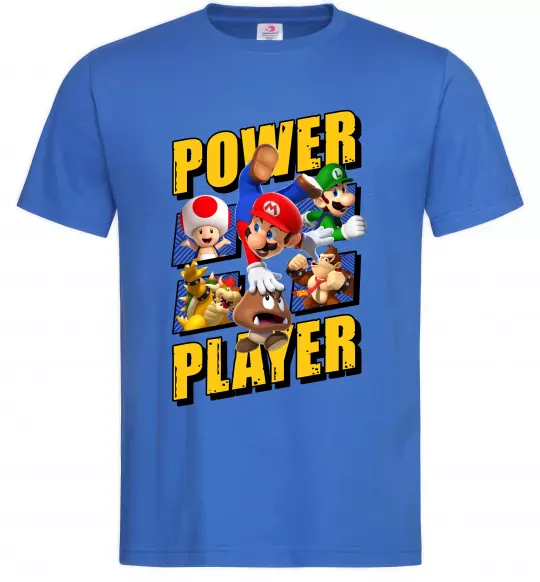 Чоловіча футболка Power Player Яскраво-синій фото