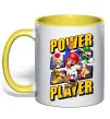 Чашка с цветной ручкой Power Player Лимонный фото